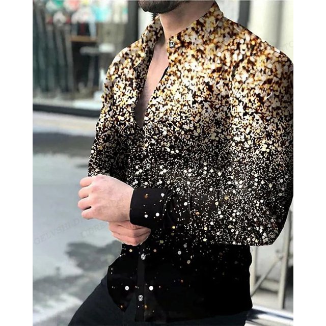 Camisas hawaianas con estampado floral en 3D camisas de moda para hombre blusas casuales de manga larga para playa blusas con solapa ropa para hombre