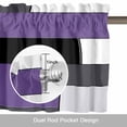 thumbnail image 6 of Purple Black Valance Curtain Geometric Abstract Color Block Patchwork Window Valances Rod Pocket Short Curtains Window Treatments for Kitchen Bedroom Bathroom Laundry 60" x 18", 6 of 9