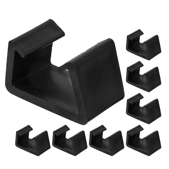 8 Pcs Garden Sofa Clamps Outdoor Cushion Fasteners Office Black