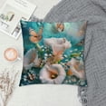 thumbnail image 2 of GOSMITH Flower Butterfly Throw Pillow Cover White Calla Lily Pink Rose Spring Flowers Bouquet Decorative Pillow Covers Square Pillowcase Cushion Covers, 2 of 5
