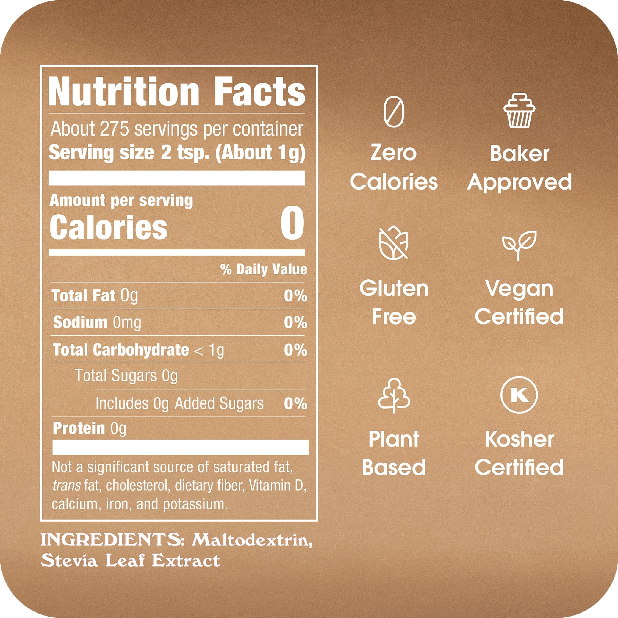 Stevia in The Raw Zero Calorie Sweetener, Sugar Substitute for Baking, Coffee, and Cooking, 9.7 oz, Bag​