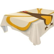 SKYSONIC Thanksgiving Turkey Tablecloth Waterproof Washable Polyester Square Table Cover Durable Tablecloth for Kitchen Dining Table Party Decor (54 X 72 Inch)