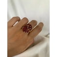 thumbnail image 2 of Carillon Glass Filled Ruby Ring, Gemstone Cluster 1.03 ct 925 Sterling Silver Ring for Women, Ring Size : 5.5, 2 of 5