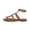 Brown, variant on Comfortable Roman Style Sandals, Summer Casual Strappy Sandals, Women's Metallic Pu Leather Toe Post Flat Sandals Open Toe Ankle Strap Sandal Comfortable Walking Slides, Red 8