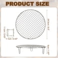 thumbnail image 2 of 9.5 Inch Round Cooking Rack, Stainless Steel Canning Racks with Legs, Barbecue Mesh Grill for Baking Cooling Steaming Cookware, 2 of 7