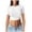 White, variant on OSOLU Solid Color Women Short Sleeve Slim Fit Crew Neck Long Sleeve T-Shirt Tshirts Tee Tops Plain Basic Crop Tops Casual Clothes Streetwear Clean Girl Clothes Lovely Dailywear