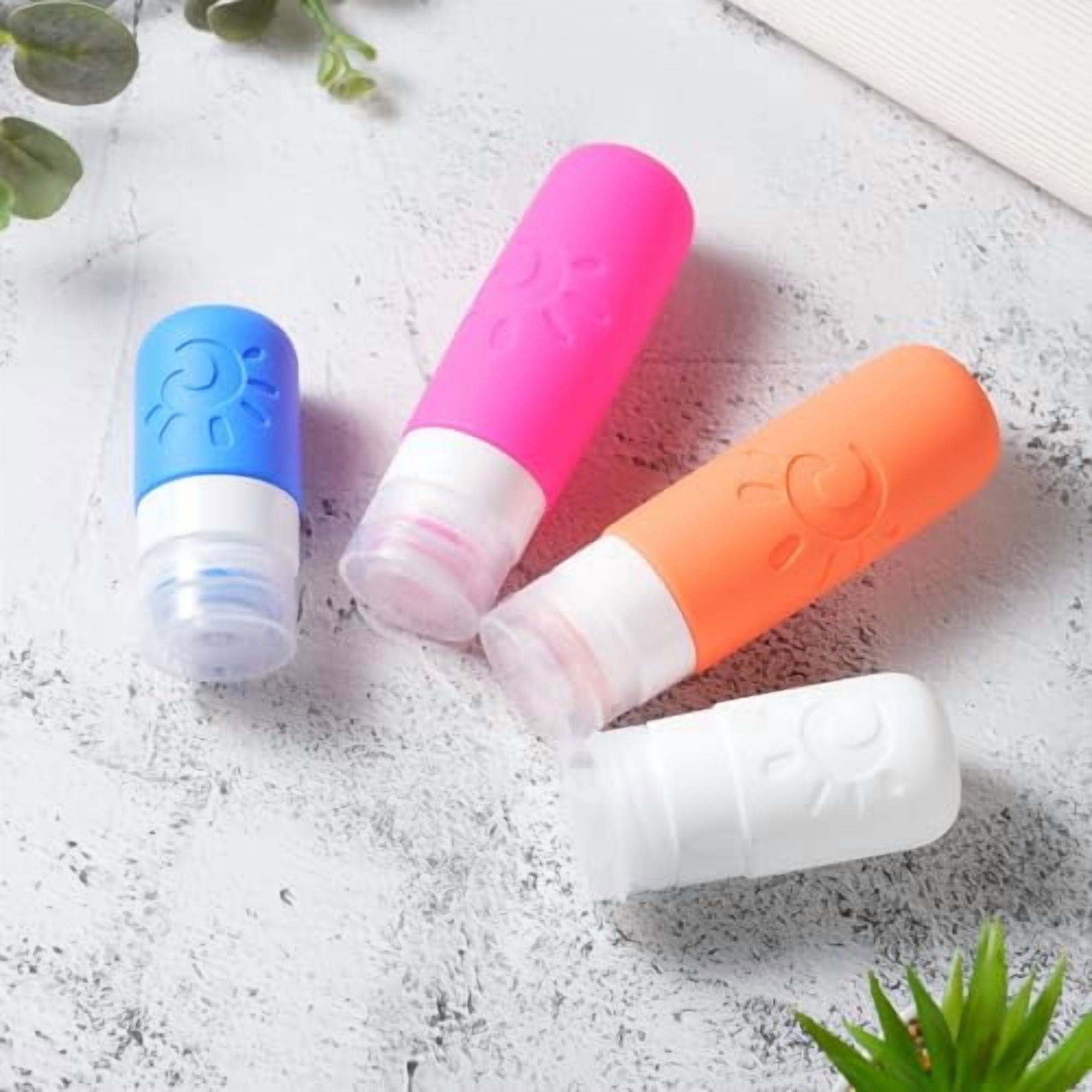 18 Pack travel Bottles for Toiletries, TSA Approved Silicone Travel Containers Leak Proof Refillable Travel Accessories for Shampoo Conditioner Lotion Body Wash(Multicolored D)