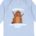 thumbnail image 4 of Inktastic Finally It's Groundhog Day Boys or Girls Long Sleeve Baby Bodysuit, 4 of 5