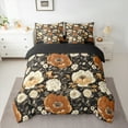 thumbnail image 2 of Manfei Retro Rustic Flower 7-Piece Twin Bedding Sets,Brown Beige Floral Bedding Comforter Set,Natural Plant Theme Sheet Sets For Kids,Ultra Soft Home Decor Reversible, 2 of 8