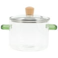 thumbnail image 4 of HINTRMENT glass cookware Glass Stockpot Round Slow Heat Dissipation 1Set, 4 of 6
