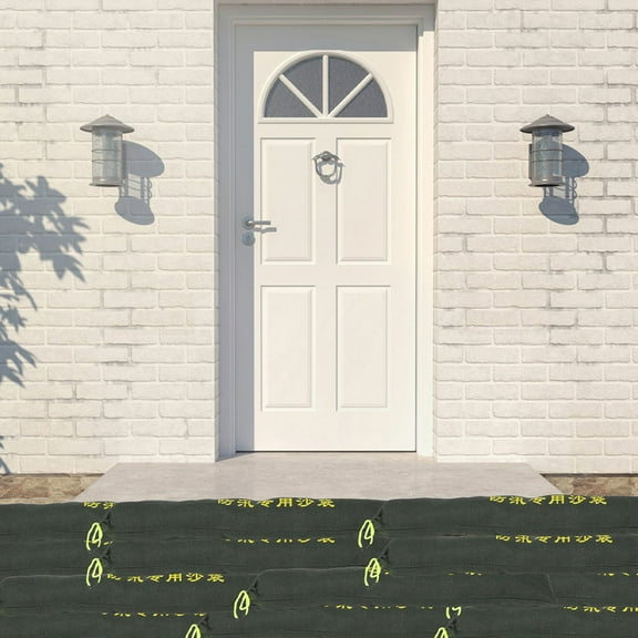 PAMINGONO Fillable Sand Bags 2Pcs Green Thick Canvas for Flood Control and Emergency Tool