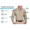 thumbnail image 3 of Propper Men's Long Sleeve Poplin Tactical Shirt, Large Regular, White, 3 of 6