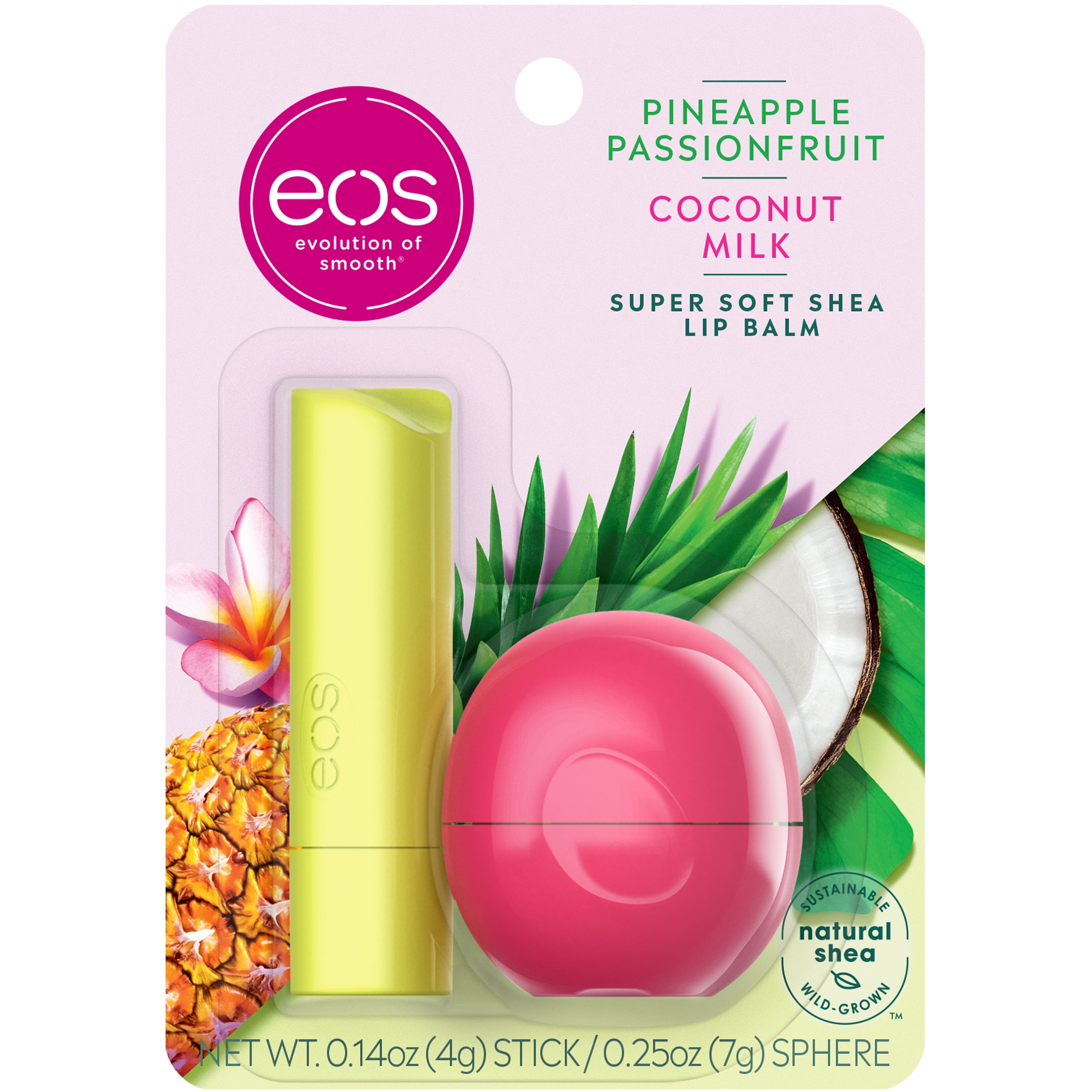 eos Lip Balm Stick & Sphere Pineapple Passionfruit and Coconut Milk 2