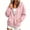 Pink, variant on Luvrsol Hoodies for Women Zip Front Sweatshirt Jacket Drawstring Outerwear with Pockets Outdoor Daily S-2XL