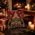 thumbnail image 3 of KFUIRDE Christmas-Printed Cushion Cover 18x18in, 3D Printed Sofa Pillow with Festive Christmas Theme, Decorative Cushion Case for Couch Living Room, Xmas Holiday Home Decor G, 3 of 5