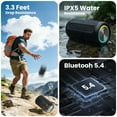 thumbnail image 3 of ETEPEHI Portable Bluetooth Speaker, Bluetooth 5.4 Wireless Speaker with Loud Stereo Sound, 20H Playtime, IPX5 Waterproof, Home/Party/Outdoor/Beach (Black), 3 of 8