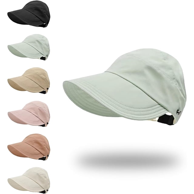 Classupery Chapeau de Soleil Extérieur Protection UV Creux, Chapeau de Soleil Extérieur Protection UV Creux, Chapeau de Soleil à Large Bord Protection UV pour Femmes, UPF 50+