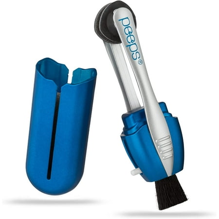 CarbonKlean Peeps Eyeglass Lens Cleaner - Efficient and Durable Carbon Microfiber Technology - Exclusively Used by NASA - 500 Uses (Soft Touch Blue)