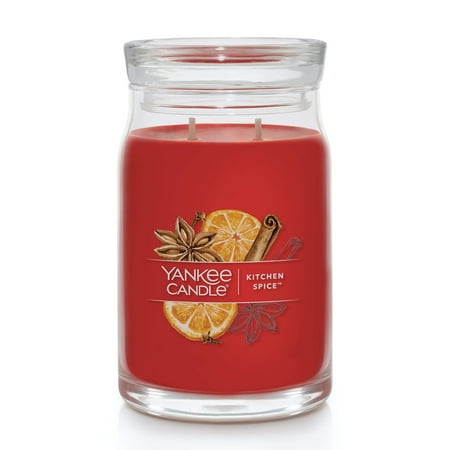 Yankee Candle Kitchen Spice Scented, Signature 20oz Large Jar 2-Wick ...