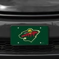 thumbnail image 3 of Minnesota Hockey Wild Green Mirror Look Acrylic License Plate Laser Tag, 3 of 6
