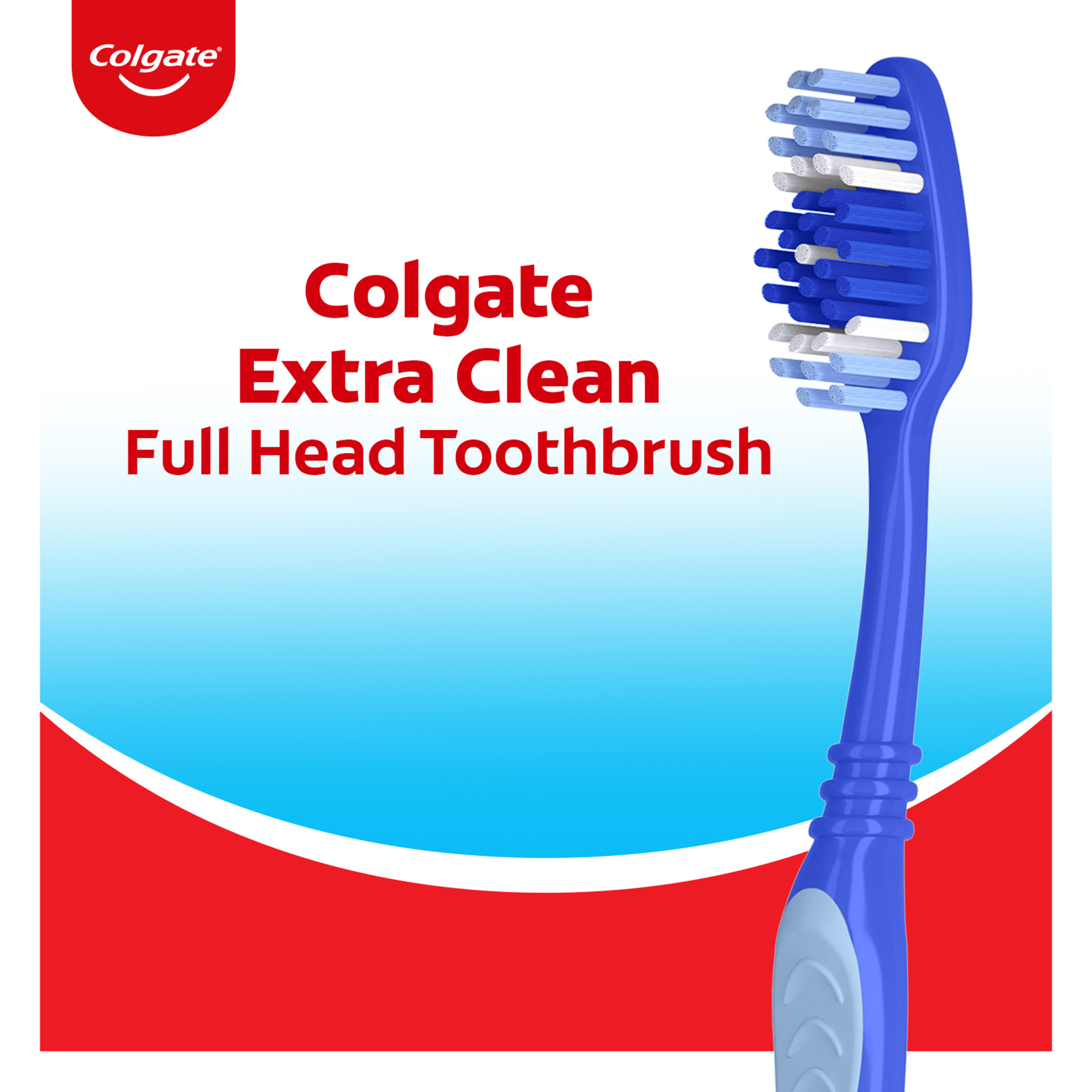 Colgate Extra Clean Toothbrush, Medium Bulk Toothbrush Pack, 6 Pack - image 2 of 10