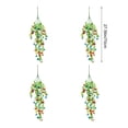 thumbnail image 3 of Violetas artificiales que cuelgan flores falsas | Simulación de enredaderas de vegetación de eucalipto | Decoración de pared de plástico multicolor para casa, balcón, porche, jardín | Paquete de 4 |, 3 of 7