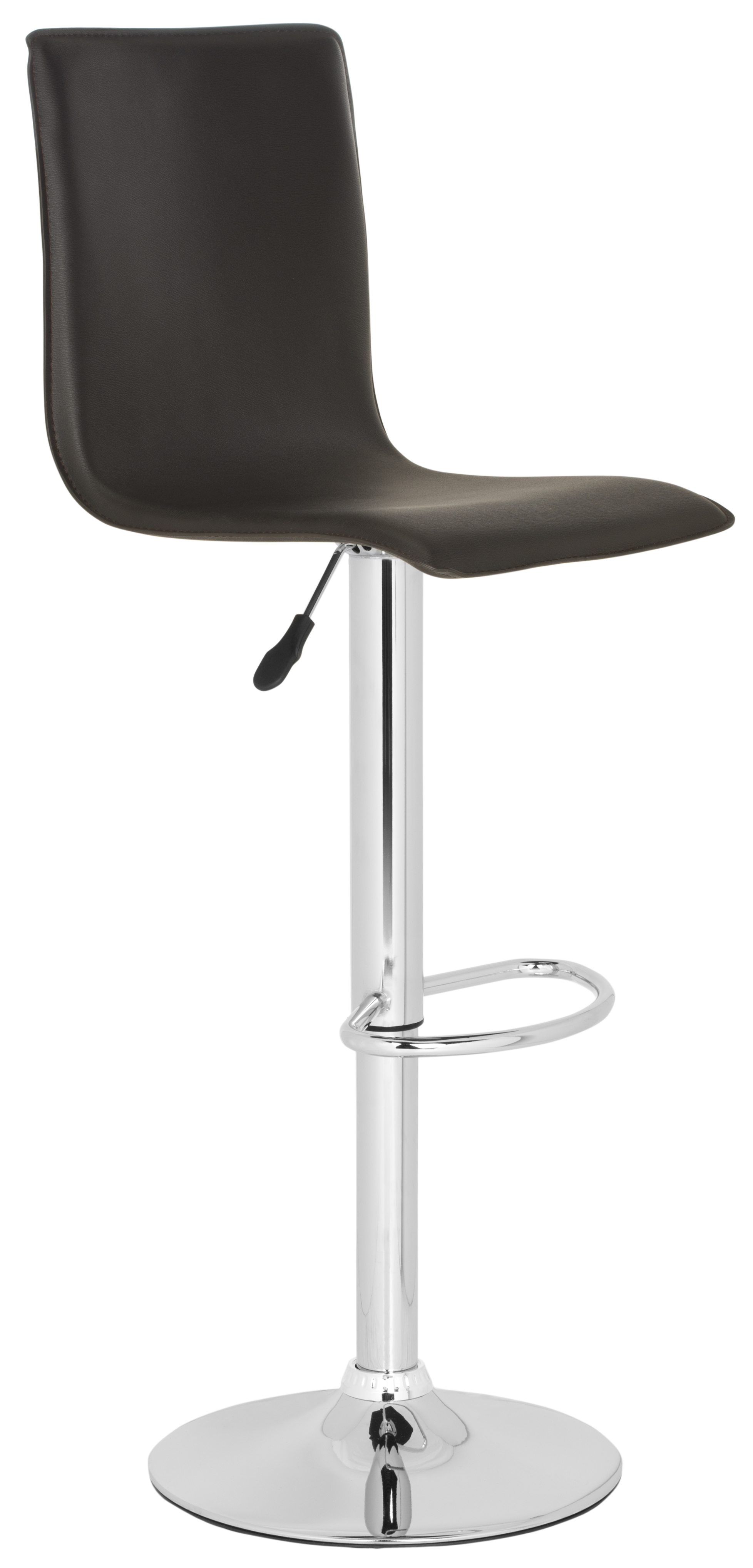 SAFAVIEH Magda Chrome Steel Swivel Barstool, Brown