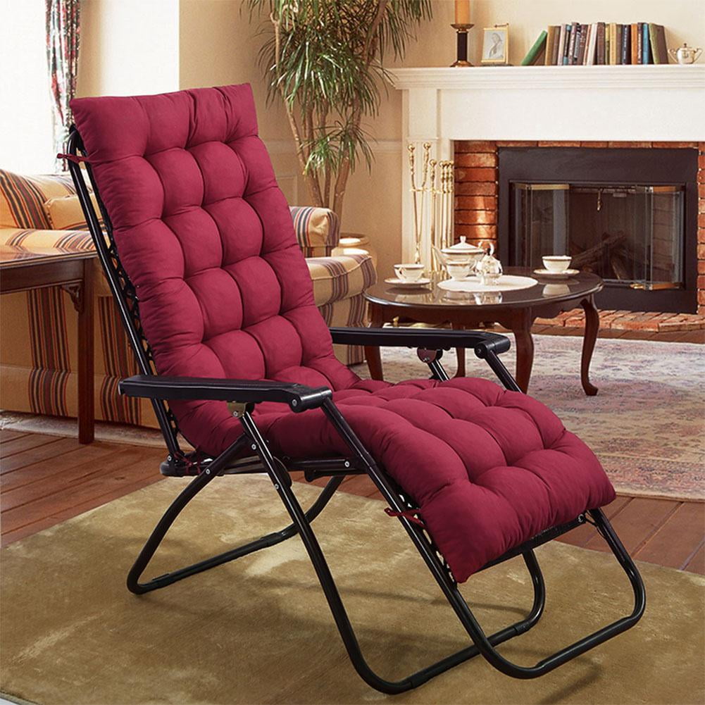 Garden Sun Lounger Recliner Chair Cushion Thicken Foldable Rocking Chair Cushion 