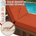 thumbnail image 5 of Kimunuk Outdoor Chaise Lounge Cushions set of 2, 80" x 26" x 4" Waterproof Pool Beach Recliner Replacement Cushions with Ties, Orange, 5 of 7