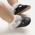 thumbnail image 6 of Baby Shoes Size 12-18 Months Sports Bottom Non Slip Lightweight Hollow Out Breathable Solid Color Simple Style Flats Comfort Lightweight First Birthday Black Sneakers, 6 of 7