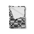 thumbnail image 2 of Modern Soft Flannel Fleece Throw Blanket, Horizontal Arrangement of Intersecting Streaks Geometrical Details, Cozy Plush for Indoor and Outdoor Use, 70" x 90", Dimgray Charcoal Grey, by Ambesonne, 2 of 5