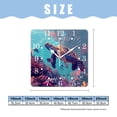 thumbnail image 2 of 14 Inch Wall Clock Battery Operated Square Clock for Office, Kitchen, Outdoor, Living Room,Vivid Color Ocean Sea Turtle Wild Pretty, 2 of 4