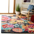 thumbnail image 2 of SAFAVIEH Aspen Candelario Colorful Floral Wool Area Rug, Charcoal/Blue, 2' x 3', 2 of 7