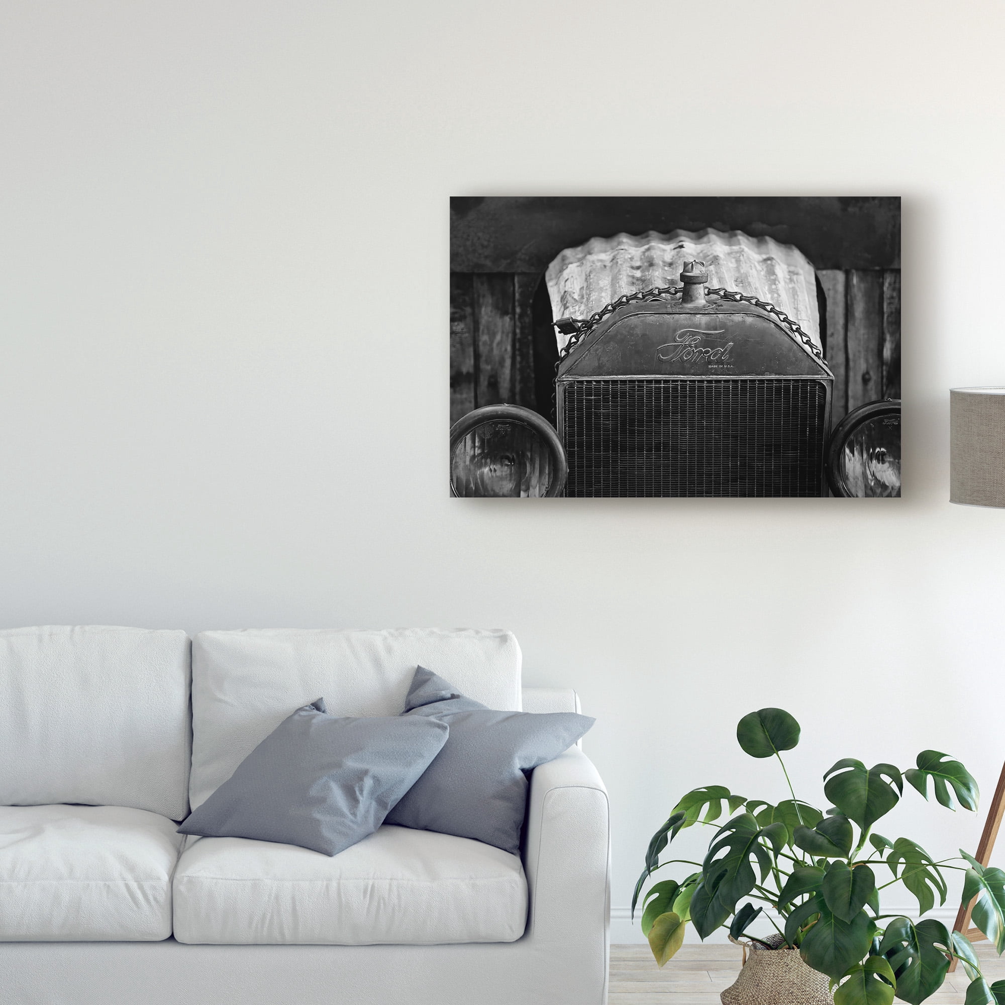 Trademark Fine Art 'Black And White Model T' Canvas Art by American School
