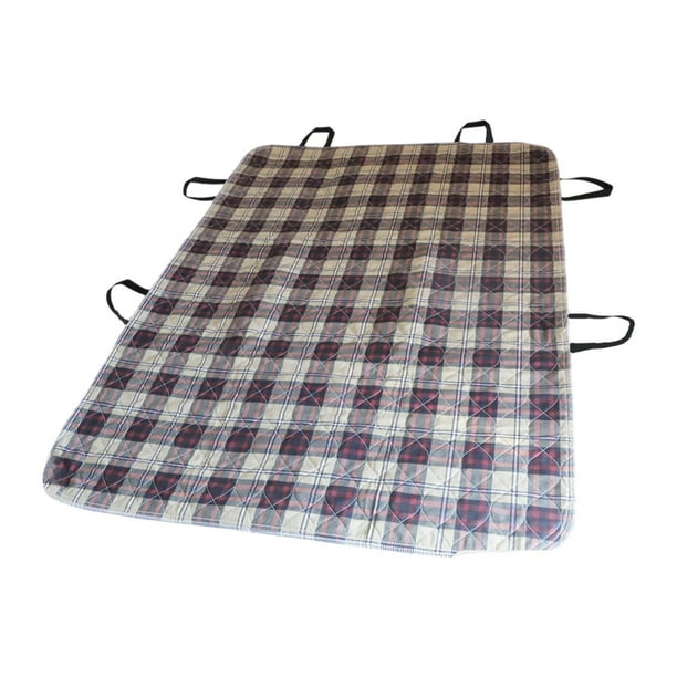 Tapete de posicionamiento con asas, almohadilla de transferencia, elevación, multifuncional, giro Plaid caki 90x150cm