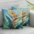 thumbnail image 3 of nygtbtfer Bird of Paradise Flower Throw Pillow, Multicolor White, 3 of 7