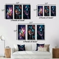 thumbnail image 4 of Designart "Universal Connection The Cosmos in Your Hands III" Space Wall Art Set Of 3 - Modern Pink Gallery Wall Set For Home Decor, 4 of 6