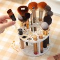 thumbnail image 2 of Estante de almacenamiento de cosméticos de escritorio, lápiz labial, almacenamiento de brochas de maquillaje, tocador, caja de almacenamiento de acabado, portaescobillas de plástico, portalápices, 2 of 2