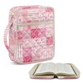 thumbnail image 2 of HELLHERO Striped Square Patchwork Design Quilted Bible Cover for Daily Life, Polyester Bible Cover Case with Washable Zippered Pocket Quilted Bible Covers, 2 of 9