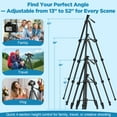 thumbnail image 2 of QUNSE 52" Aluminum Camera Tripod, Lightweight Travel Tripod for Camera & Phone with 360° Pan/180° Tilt Fluid Head, 4-Section Quick Release Stand with Universal 1/4" Screw, 2 of 9