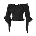 thumbnail image 2 of Blusa Mingyuezai Renaissance Peasant con hombros descubiertos 2XL para mujer, 2 of 6