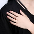 thumbnail image 4 of Infinity Ring for Women Crisscross Micro Pave Cz White Gold Plated Ginger Lyne Collection, 4 of 6