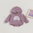 thumbnail image 2 of Baby Boys Girls Fall Sweatshirts Rompers Infant Rainbow Hoodies Jumpsuits, 2 of 9