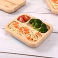 thumbnail image 3 of bambuskind Children's Plate with Suction Cup, Non-Slip Baby Tableware Set Made of Sustainable Bamboo with Flexible Spoon for Little Eaters, Includes Recipe E-Book, 3 of 5