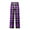 Purple, variant on CharmCyan Mens Plaid Pajama Pants Soft Flannel Lounge Sleepwear Elastic Waistband Drawstring Loose Fit Trousers Relaxed Homewear Blue L