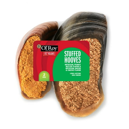 Ol' Roy Stuffed Hooves with Peanut Butter, Bacon and Cheese Flavor, 2 (Kevin Bacon Hoof Solution Best Price)