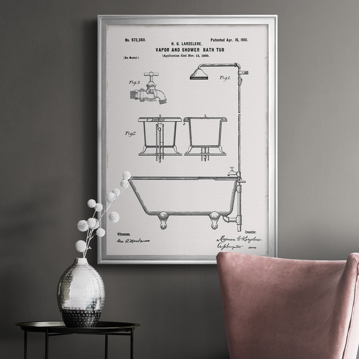 Vintage Bath II Premium Classic Framed Print - Ready to Hang