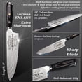 thumbnail image 3 of Cuchillo de chef Funistree de acero inoxidable alemán con alto contenido de carbono de 8 pulgadas, 3 of 7