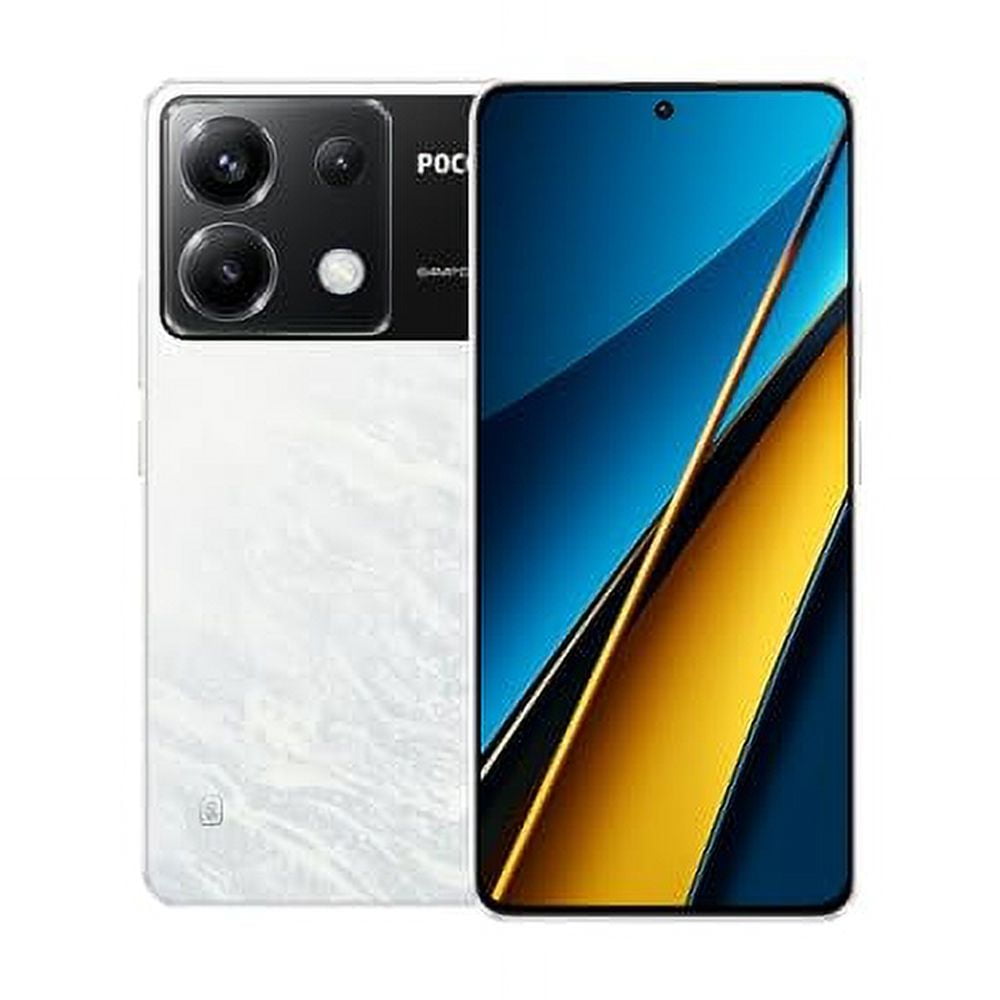 Xiaomi Poco X6 5G + 4G LTE Global Unlocked (256GB + 12GB) GSM 6.67" 64MP Triple Camera (Tmobile Mint Tello Global) (White Global ROM)