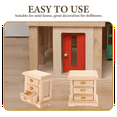 thumbnail image 4 of 2pcs Nightstands Night Stand Furniture Bed Table Decor Miniature Cabinet Night Table Cabinet Props Wood Cupboard, 4 of 6